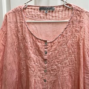 JP & Mattie Pintuck Long-sleeved Boho Top